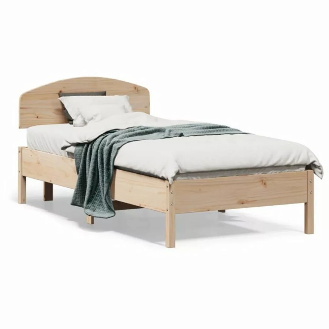 vidaXL Bett Massivholzbett ohne Matratze 75x190 cm Kiefernholz günstig online kaufen