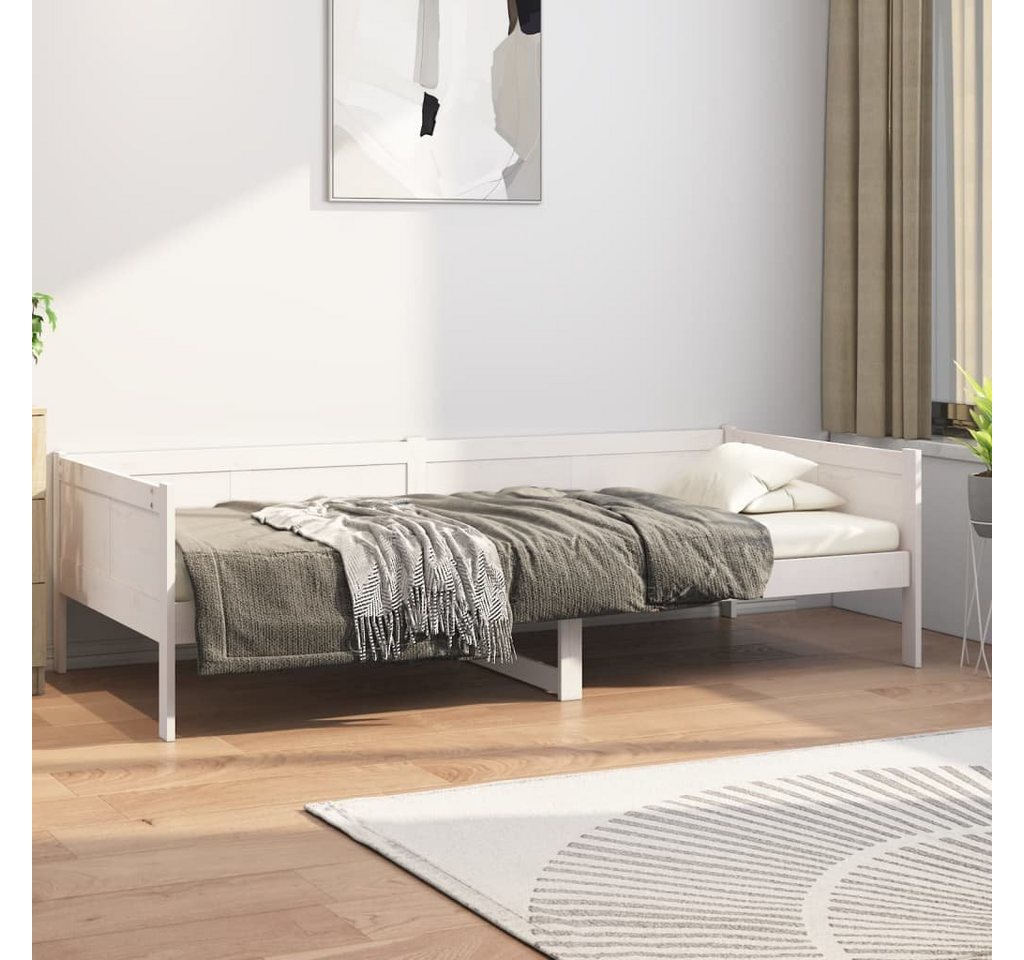 vidaXL Gästebett Tagesbett Gästebett Weiß Massivholz Kiefer 90x190 cm Bett günstig online kaufen