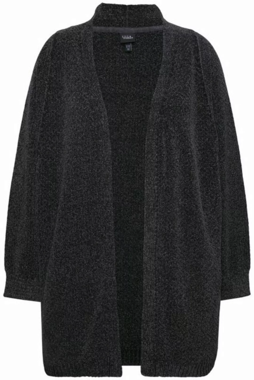 Ulla Popken Strickjacke Chenille-Strickjacke Oversized V-Ausschnitt günstig online kaufen