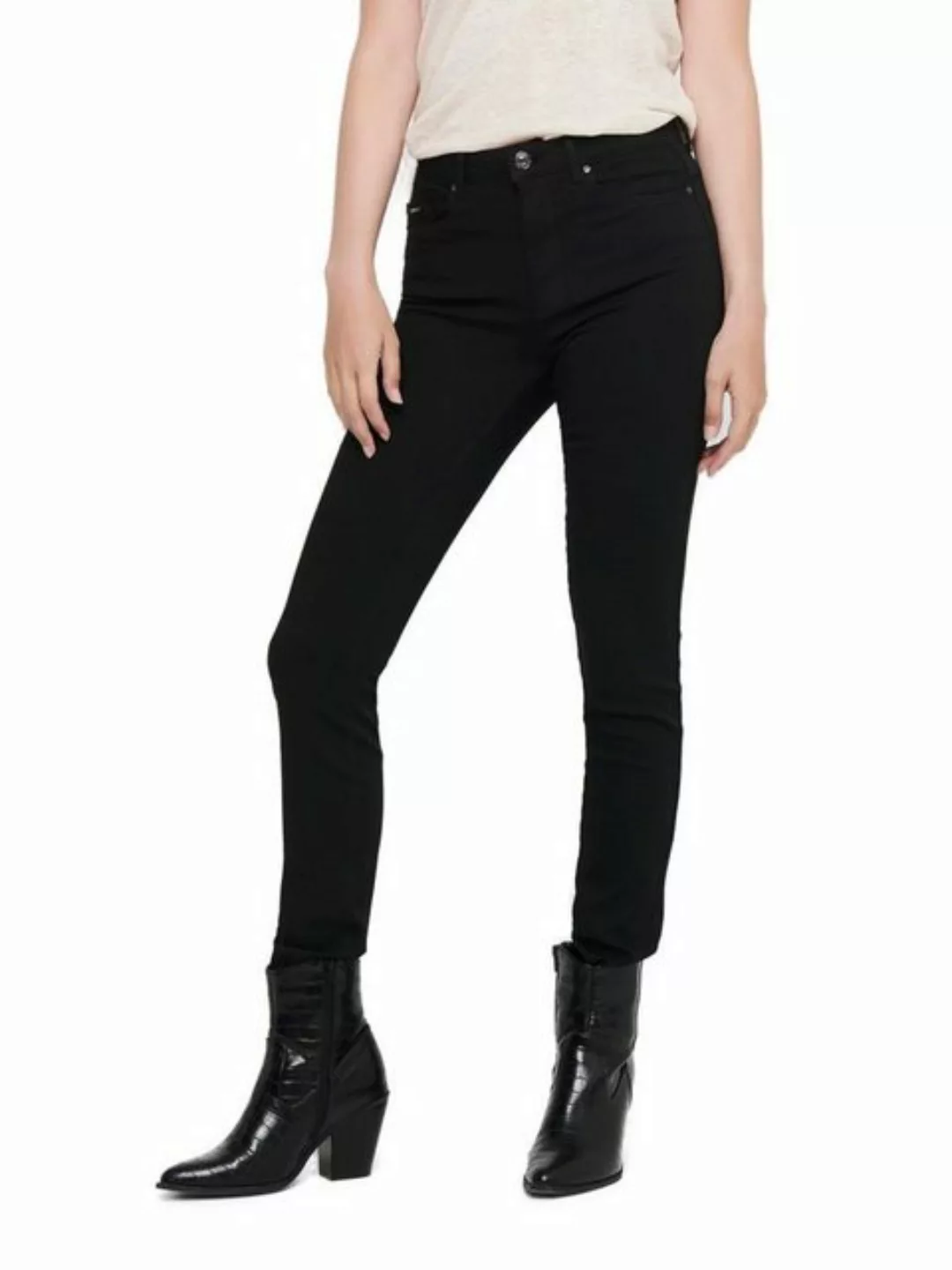 Only Forever Black Life High Waist Skinny Jeans S Black Denim günstig online kaufen