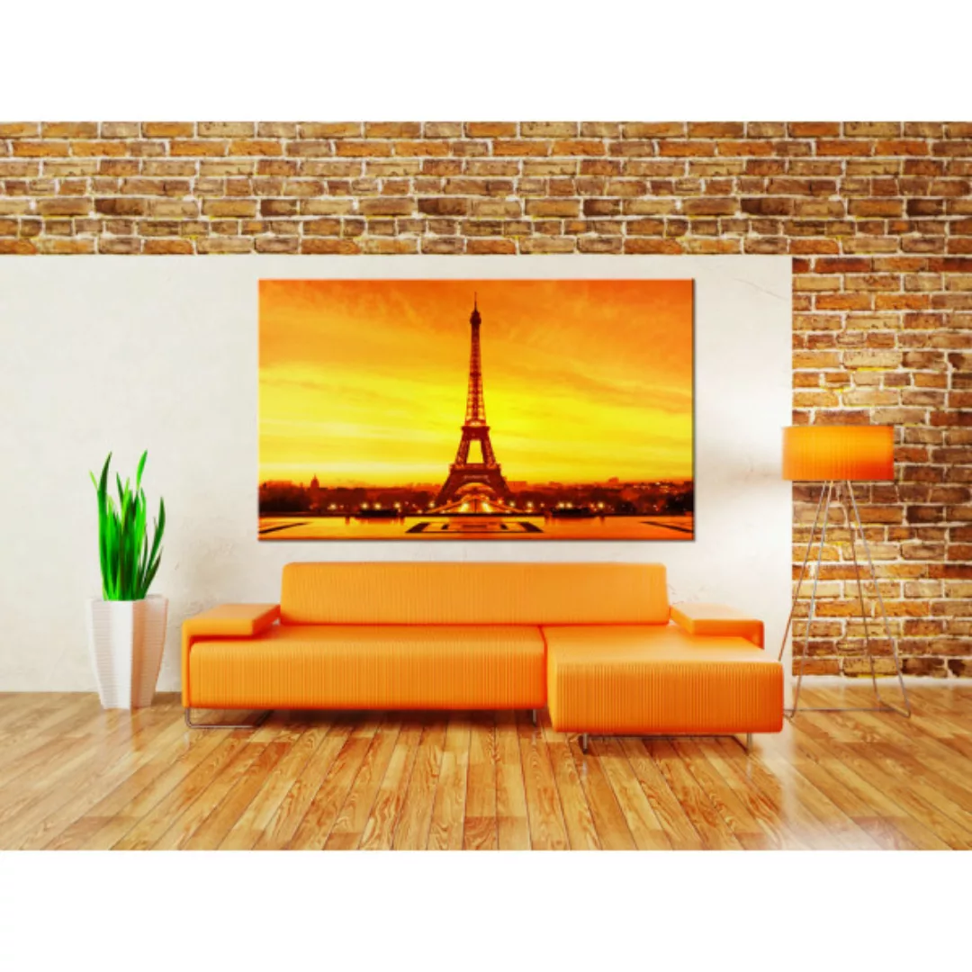 Bild auf Leinwand Paris in Orange XXL günstig online kaufen