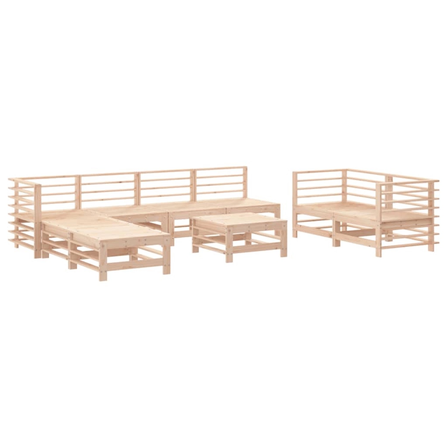 vidaXL 9-Tlg Garten-Lounge-Set Massivholz Kiefer 3186298 günstig online kaufen