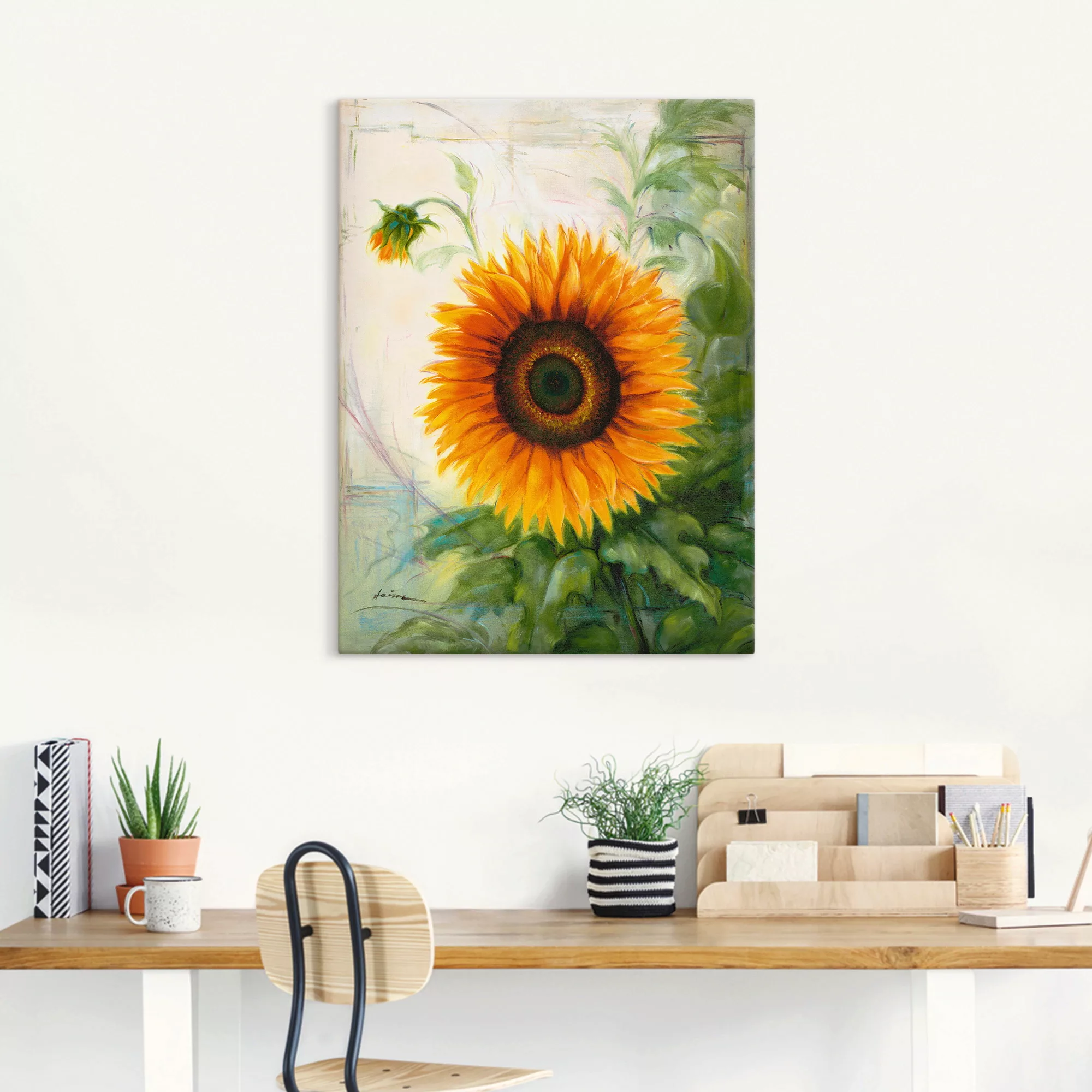 Artland Leinwandbild "Sonnenblume", Blumen, (1 St.), auf Keilrahmen gespann günstig online kaufen