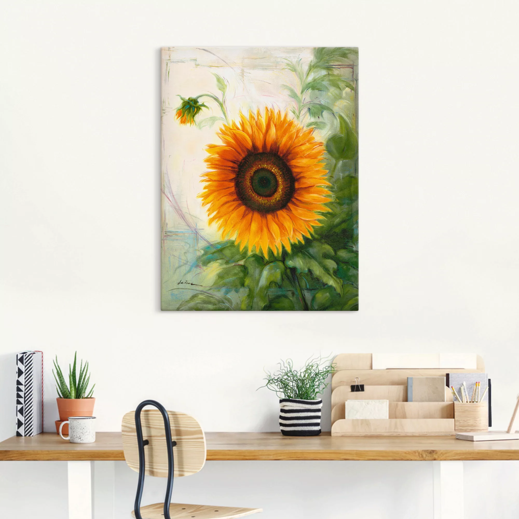 Artland Leinwandbild »Sonnenblume«, Blumen, (1 St.), auf Keilrahmen gespann günstig online kaufen