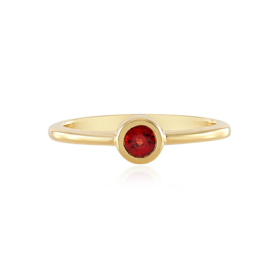 Cavill Solitärring Tansanischer Rubin Goldplattierter Silberring, günstig online kaufen