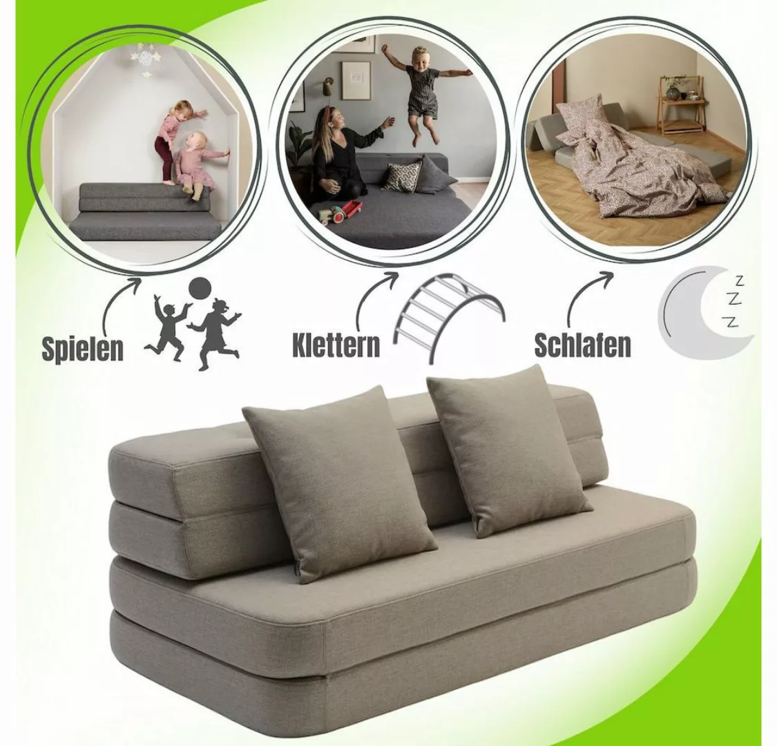 KlipKlap Kindersofa 3 Fold Sofa XL Soft / Klappsofa günstig online kaufen