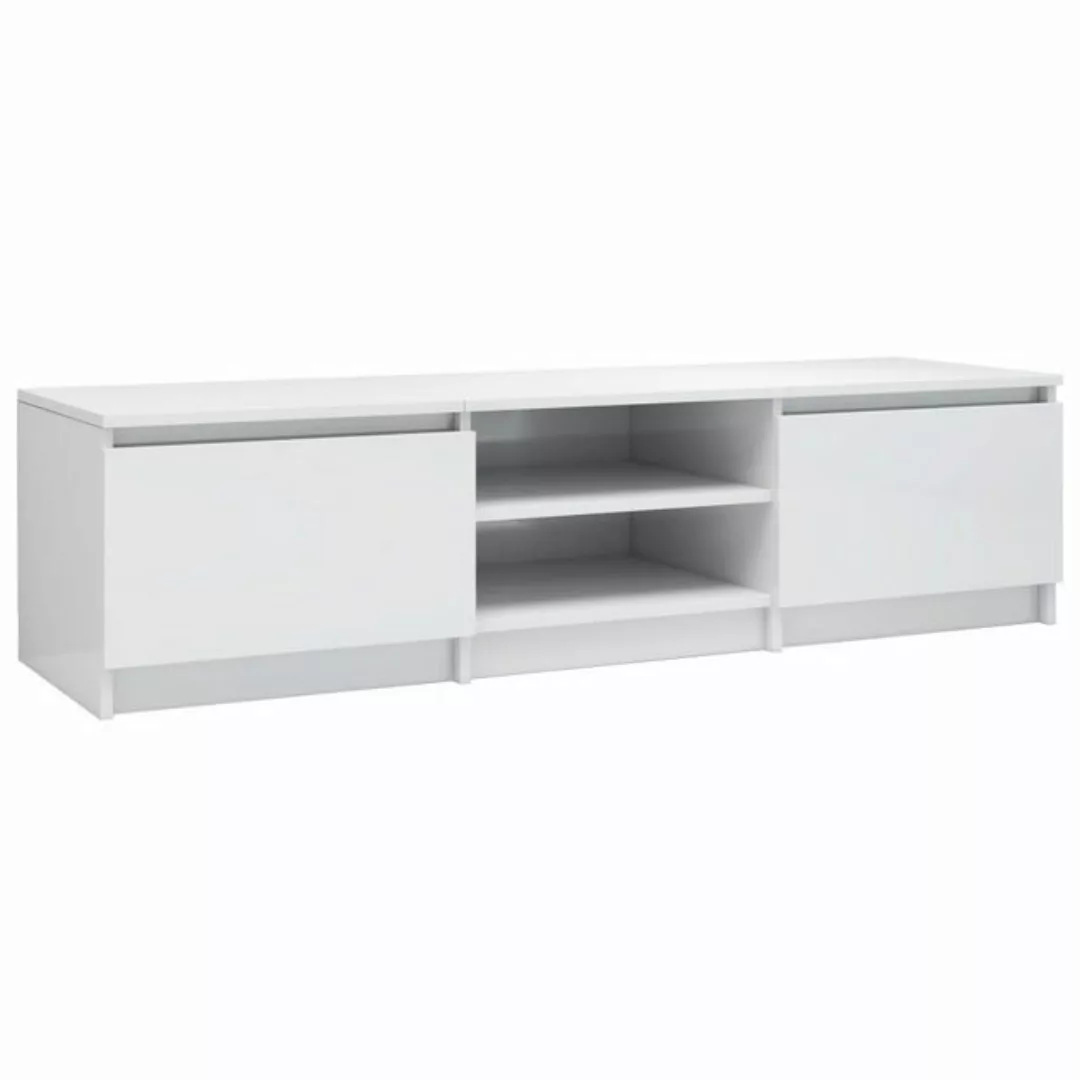 furnicato TV-Schrank Hochglanz-Weiß 140x40x35,5 cm Holzwerkstoff günstig online kaufen