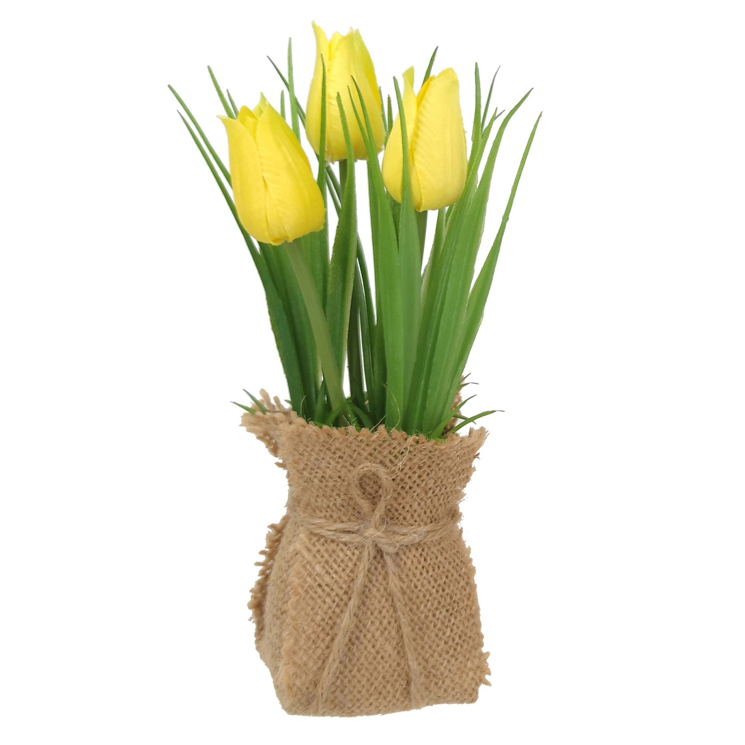 Boltze Topfpflanze Tulip Groß 19 cm x 5 cm x 5 cm Gelb günstig online kaufen