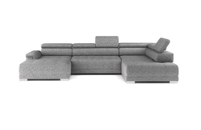 Sofa Dreams Wohnlandschaft Campo XL grau, Kopfstützen, Rücken, Armlehnen un günstig online kaufen