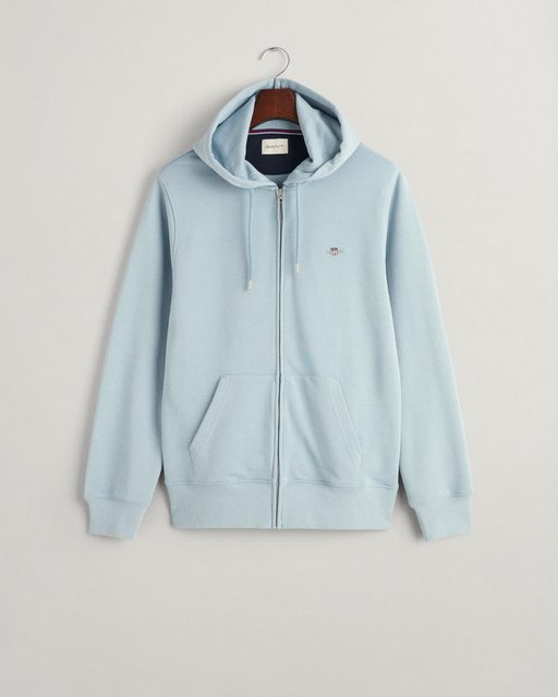 Gant Sweatshirt REG SHIELD FULL ZIP HOODIE, DOVE BLUE günstig online kaufen