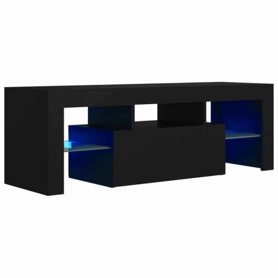 vidaXL TV-Schrank TV-Schrank mit LED-Leuchten Schwarz 120x35x40 cm (1-St) günstig online kaufen