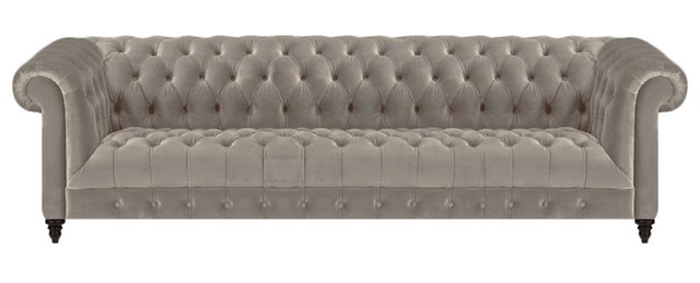 JVmoebel Chesterfield-Sofa Grau Möbel Polstermöbel Viersitzer Sofa Couch Wo günstig online kaufen