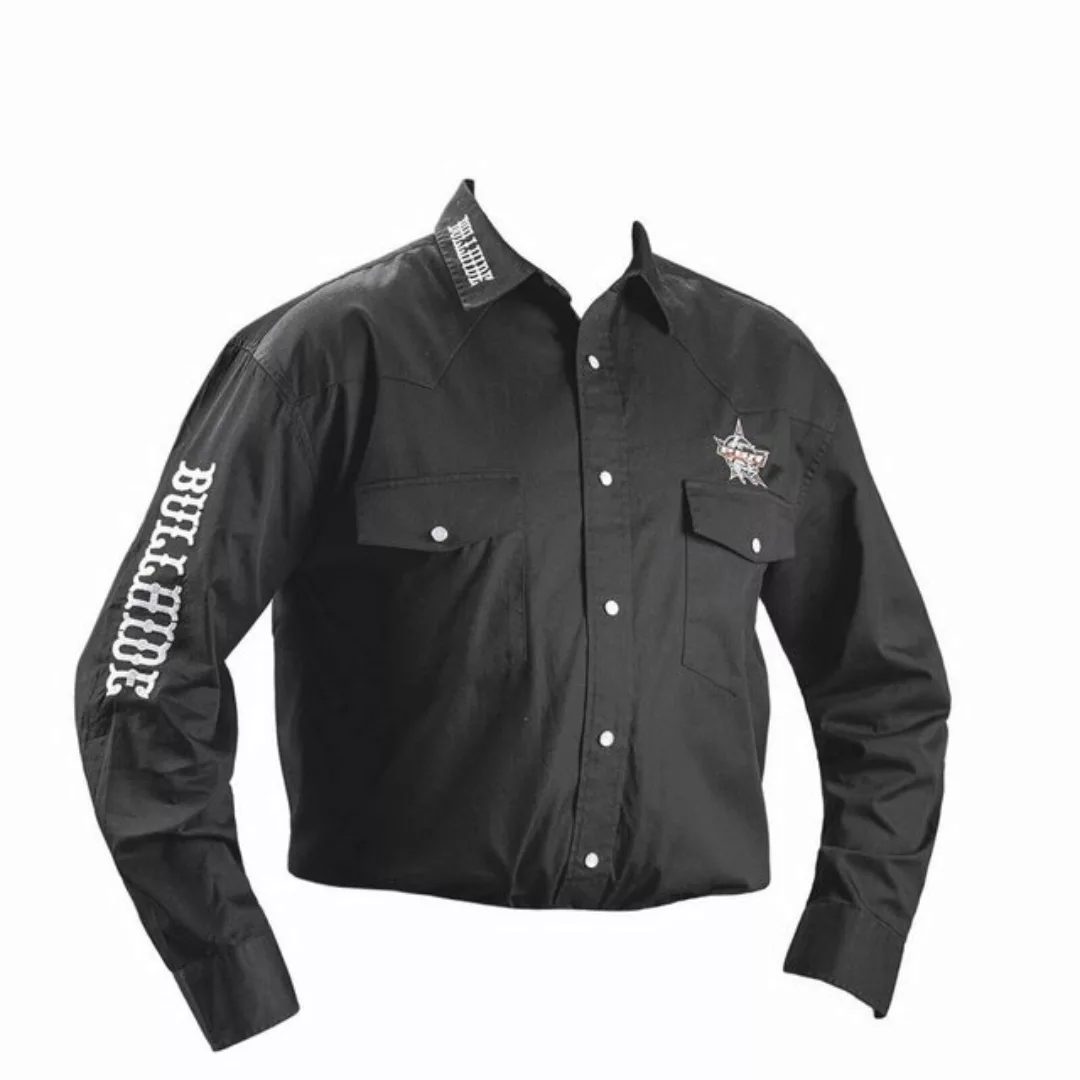 Westernlifestyle Langarmhemd Westernhemd Bullhide schwarz PBR günstig online kaufen