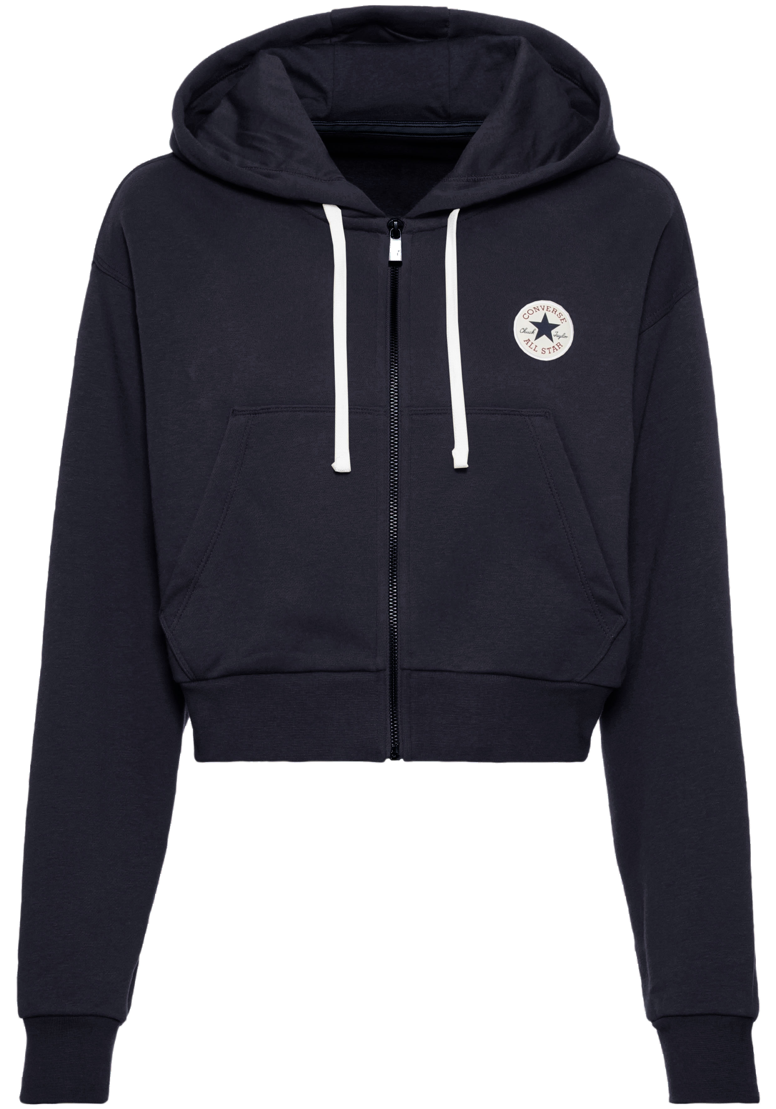 Converse Sweatjacke "WOMENS CONVERSE RETRO FULL-ZIP HOODIE", cropped günstig online kaufen