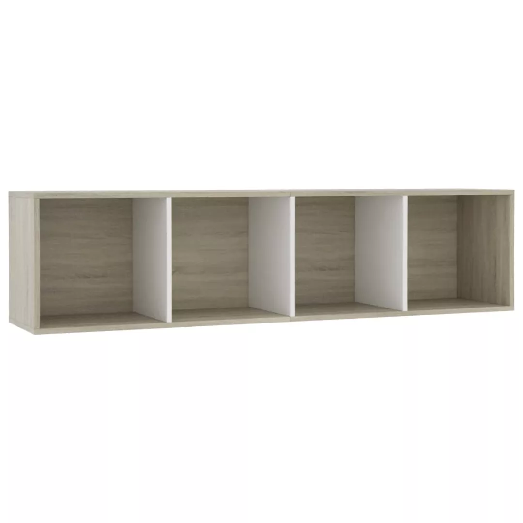 Bücherregal/tv-schrank Weiß Sonoma-eiche 143ã30ã36 Cm günstig online kaufen