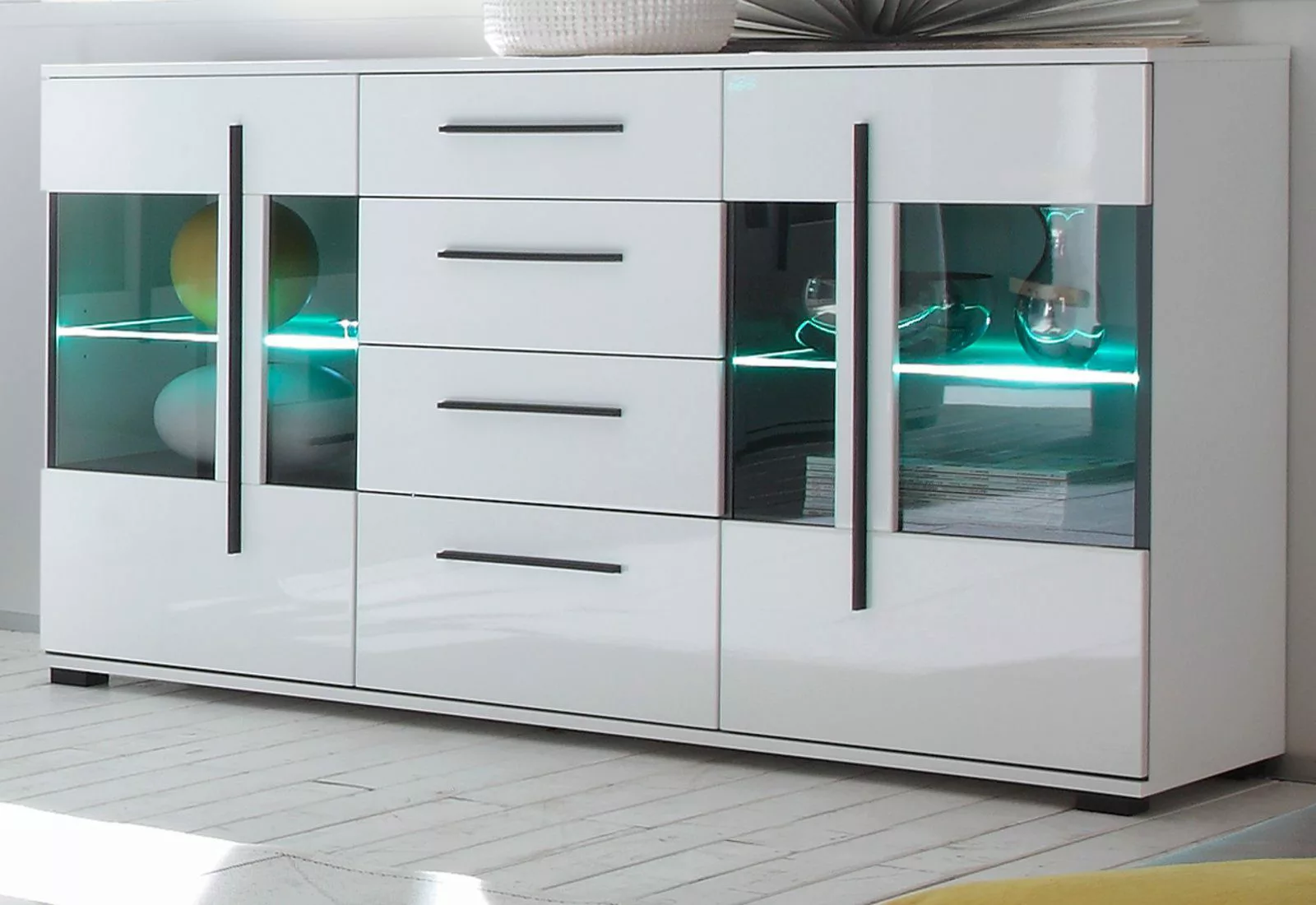 Furn.Design Sideboard Design-D (Anrichte in weiß günstig online kaufen