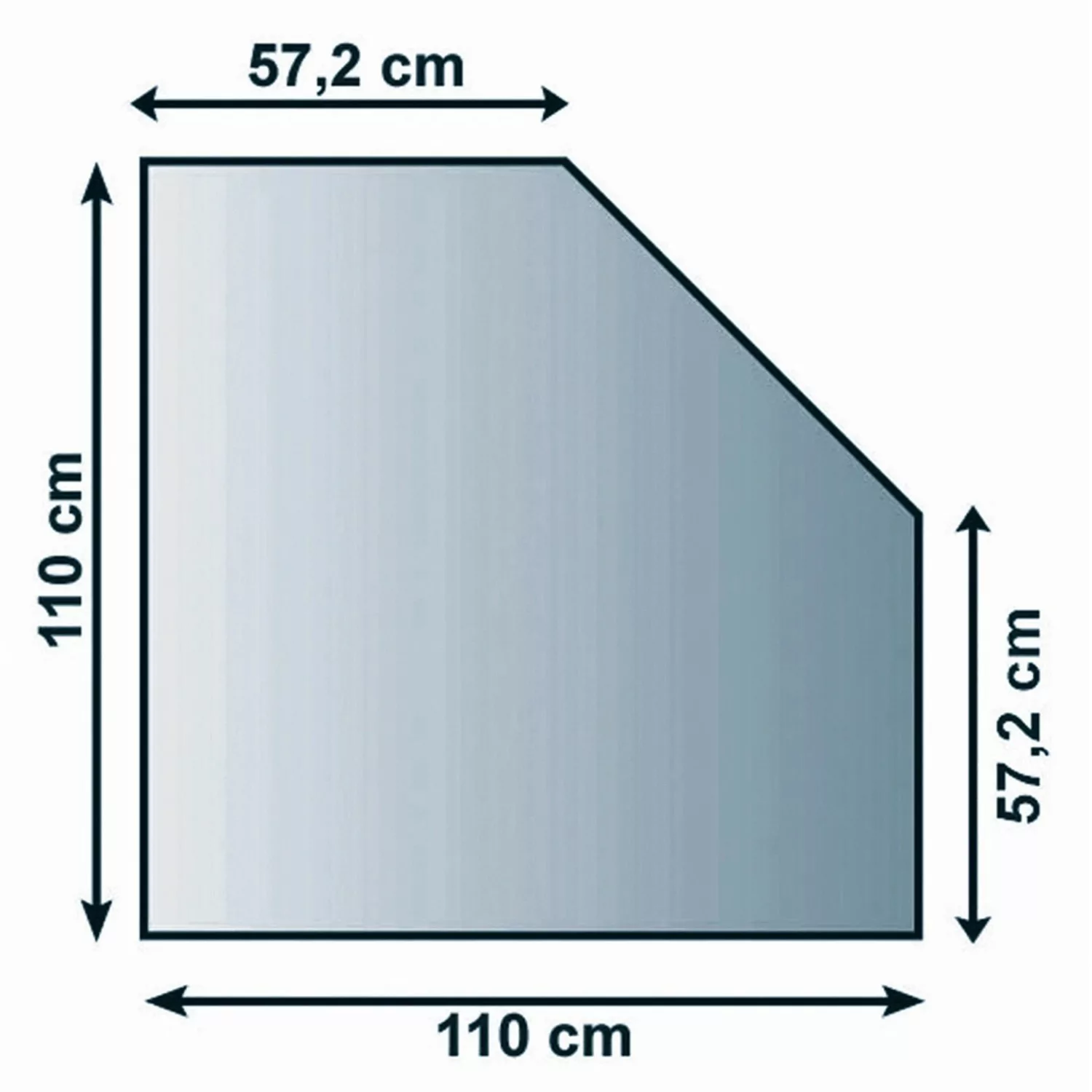 Lienbacher Funkenschutzplatte Glasbodenplatte 5-Eck 6mm Stärke günstig online kaufen