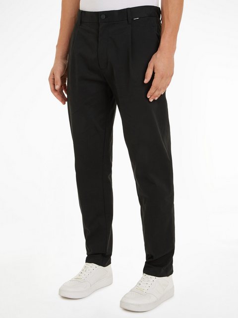 Calvin Klein Bügelfaltenhose "MODERN TWILL TAPERED PLEAT PANTS", mit Logopr günstig online kaufen