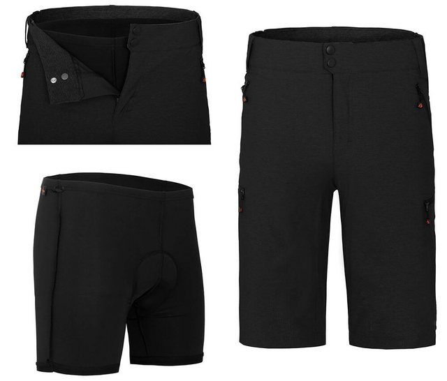 Fahrradhose PORVOO Bermuda (mit gepolsterter Innenhose) Herren Radshorts, r günstig online kaufen