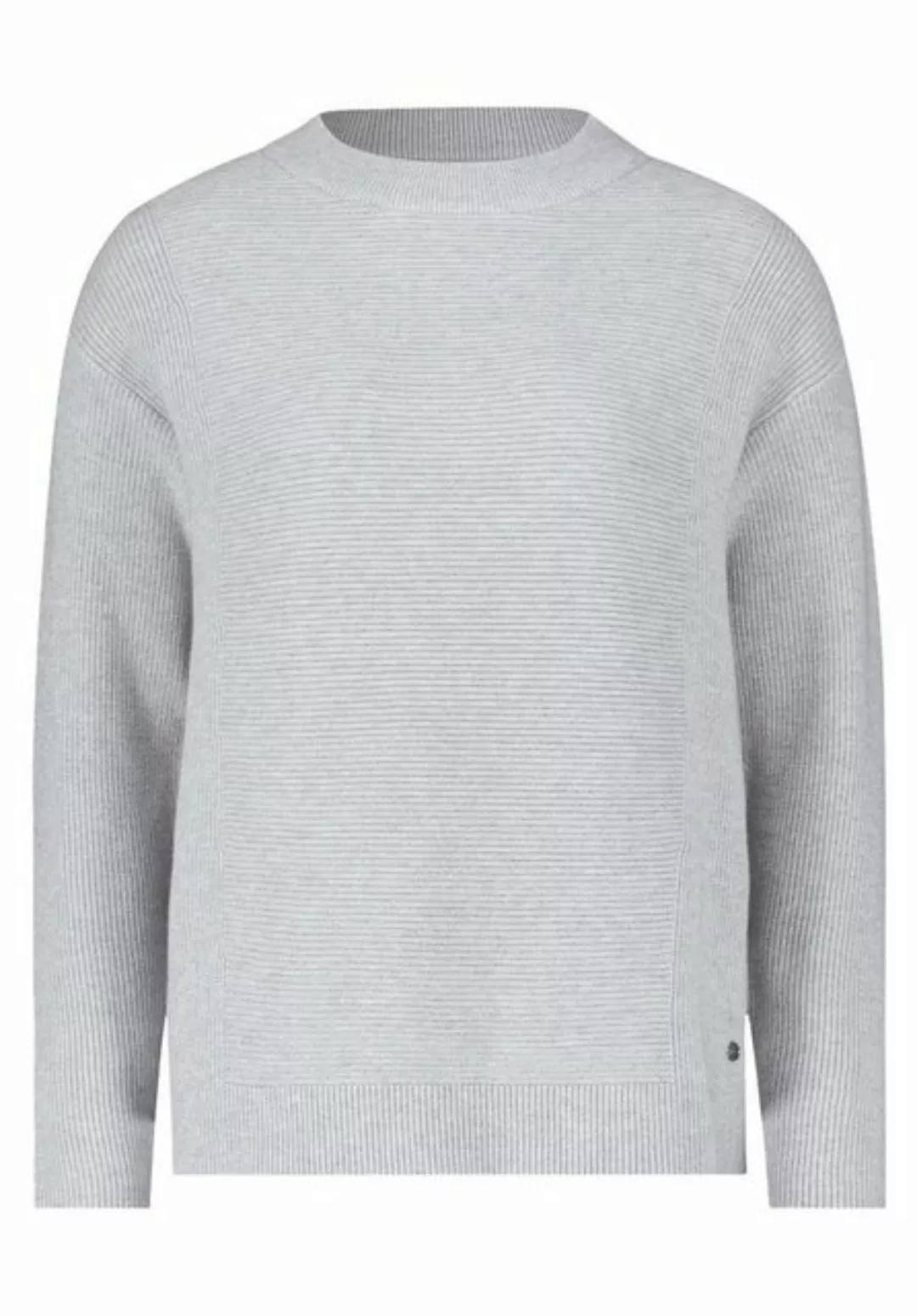Betty&Co Sweatshirt Strickpullover Kurz 1/1 Arm, Light Silver Melange günstig online kaufen