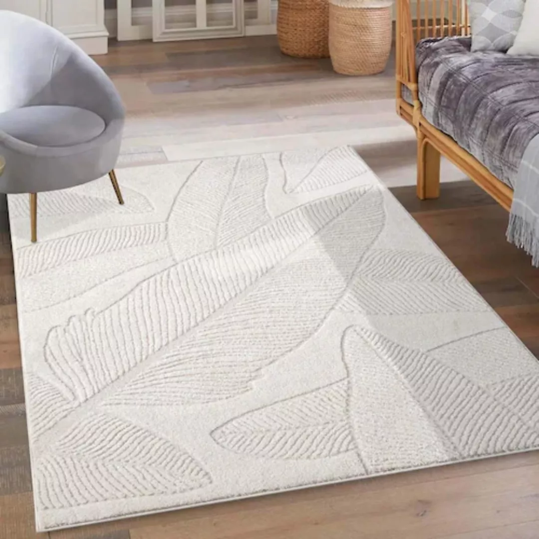 Carpet City Teppich »LOUNGE 0629«, rund, Kurzflor-Teppich Modern, Hoch-Tief günstig online kaufen