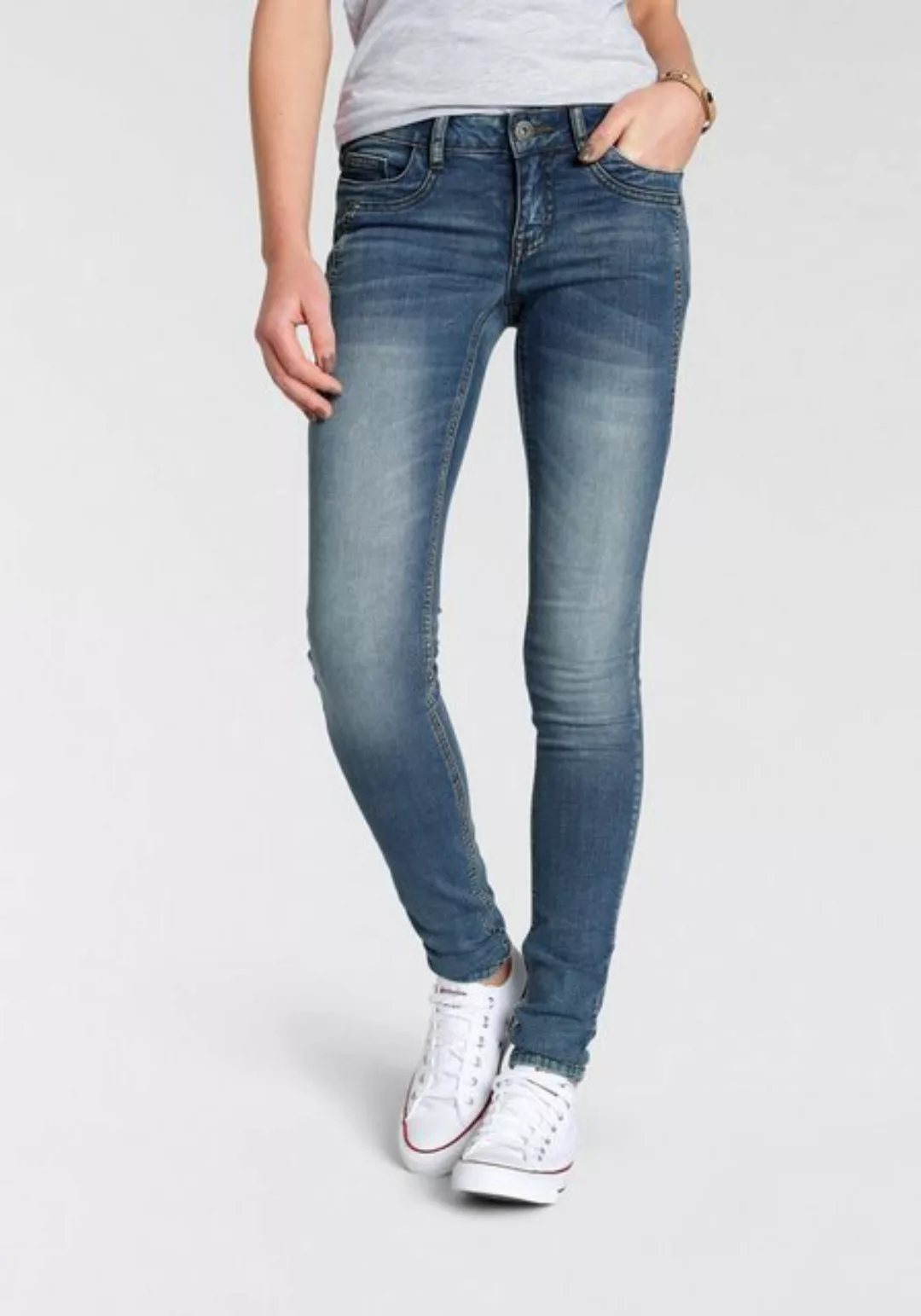 Arizona Skinny-fit-Jeans mit Keileinsätzen Low Waist günstig online kaufen