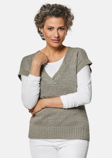 GOLDNER Strickpullover Trageangenehmer Pullunder mit modischem Ausschnitt günstig online kaufen