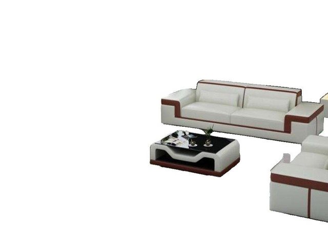 JVmoebel Sofa Sofagarnitur 3+3 Sitzer Leder Sofa Couch Polster Sofagarnitur günstig online kaufen