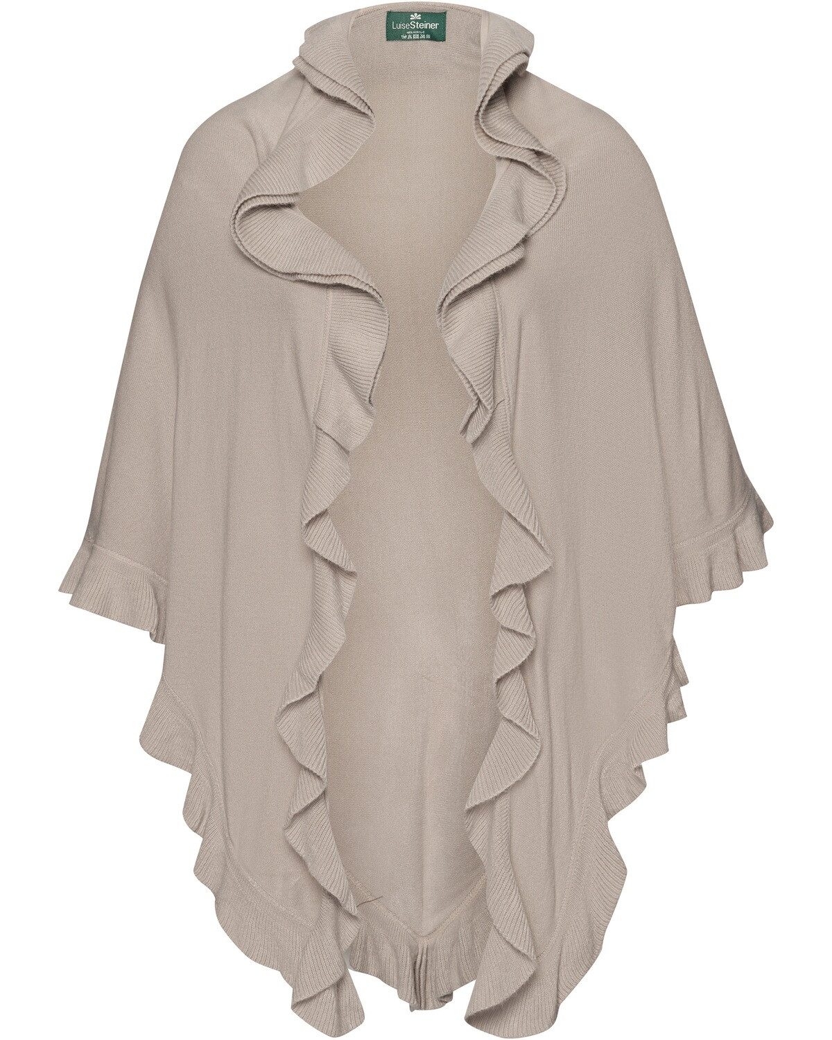 Luise Steiner Strickponcho Rüschen-Poncho günstig online kaufen