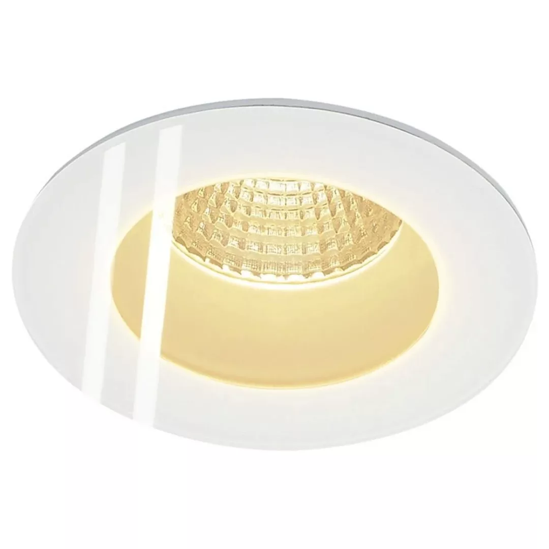 LED Deckeneinbauleuchte Patta-F, IP65, mit Schutzglas in rund, weiß günstig online kaufen