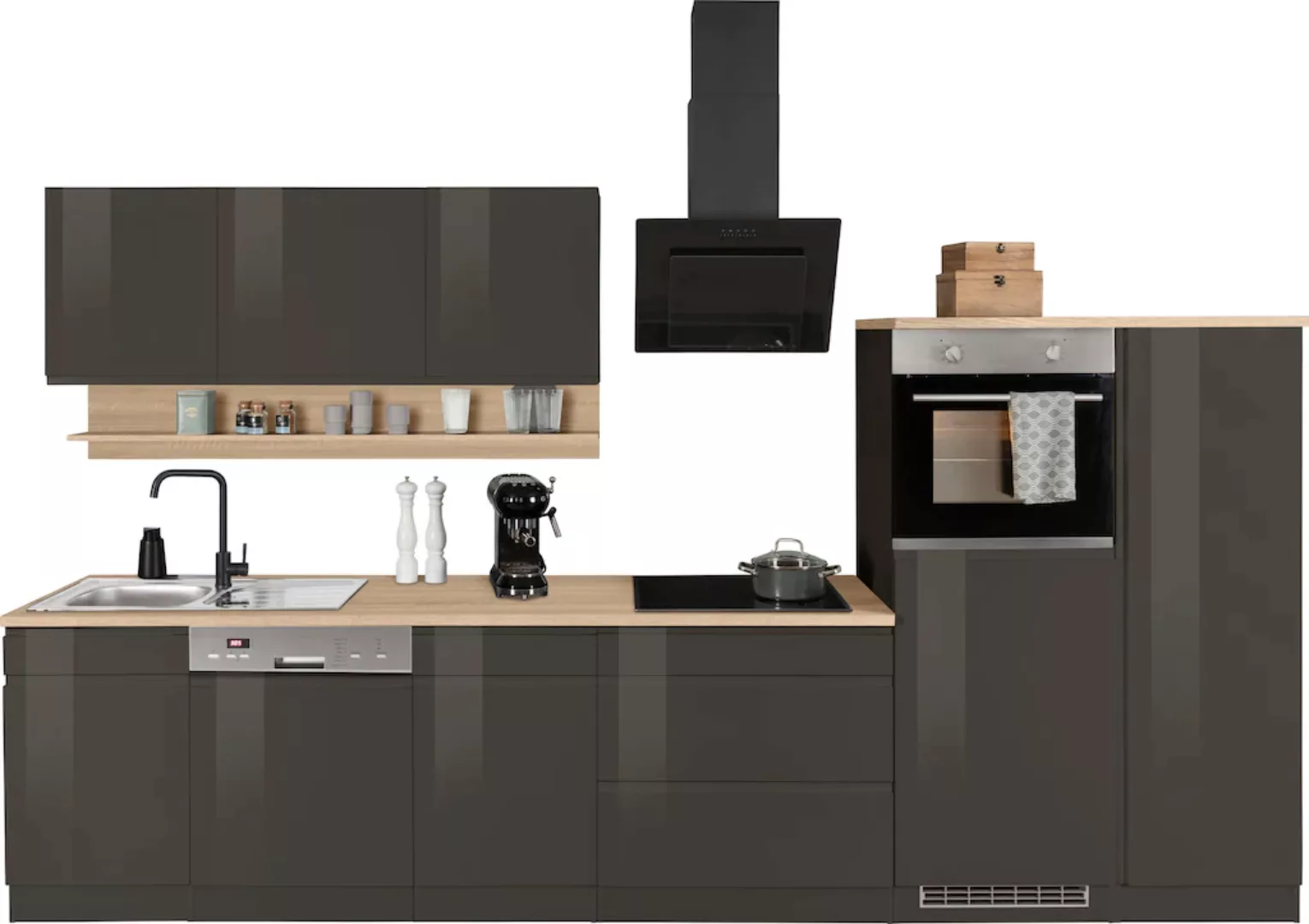 KOCHSTATION Küchenzeile "KS-Virginia", Breite 350 cm, ohne E-Geräte günstig online kaufen