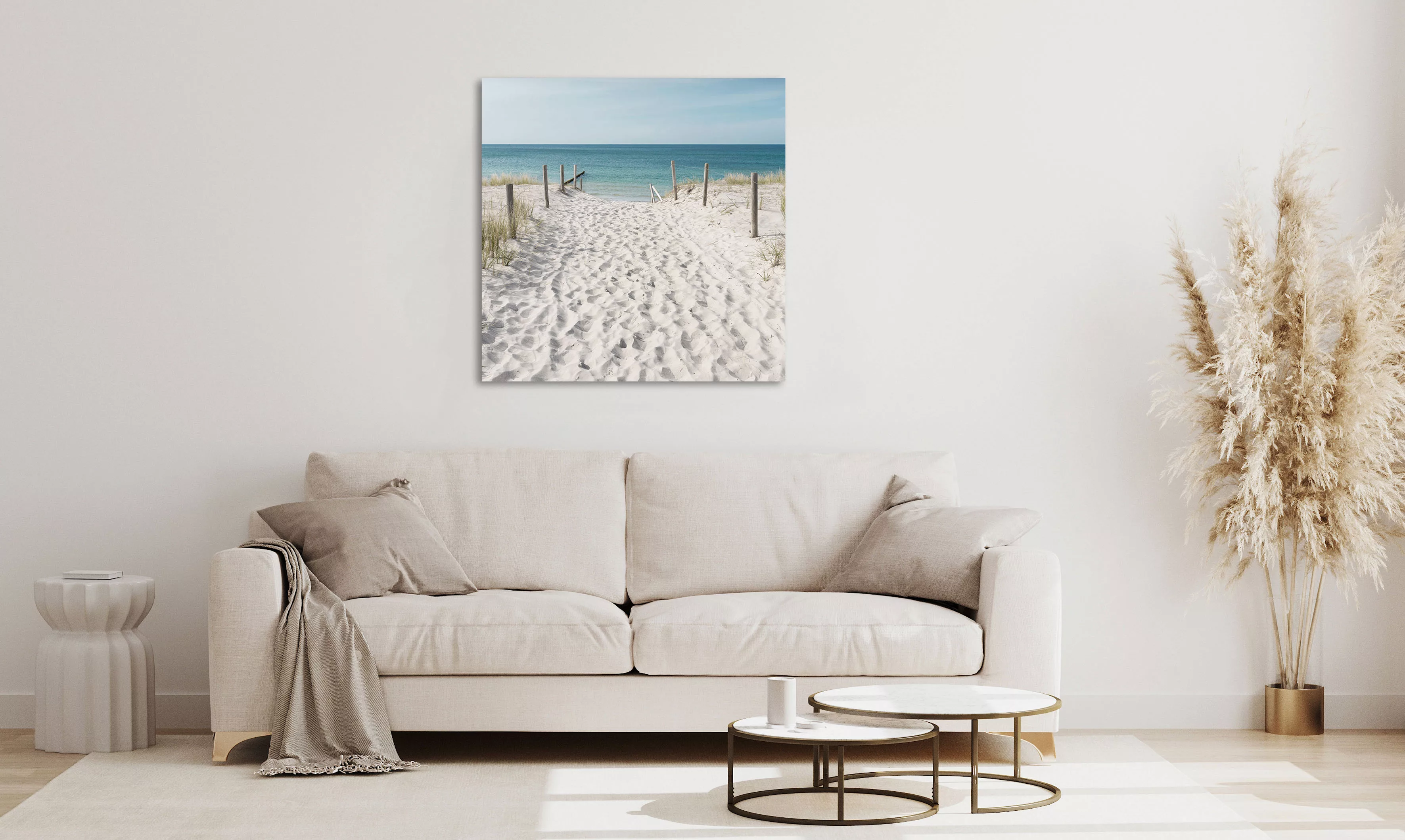 queence Acrylglasbild "Ethos", Strand-Himmel-Düne-Deutschland-Gräser-Meer-M günstig online kaufen