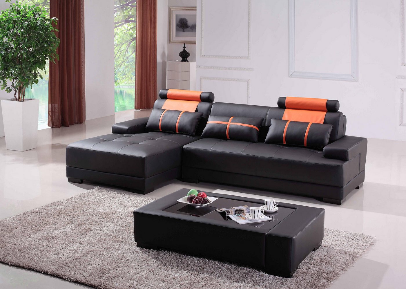 Xlmoebel Sofa Designer Polster Ledersofa Eckcouch Modernes Ecksofa Polsterg günstig online kaufen