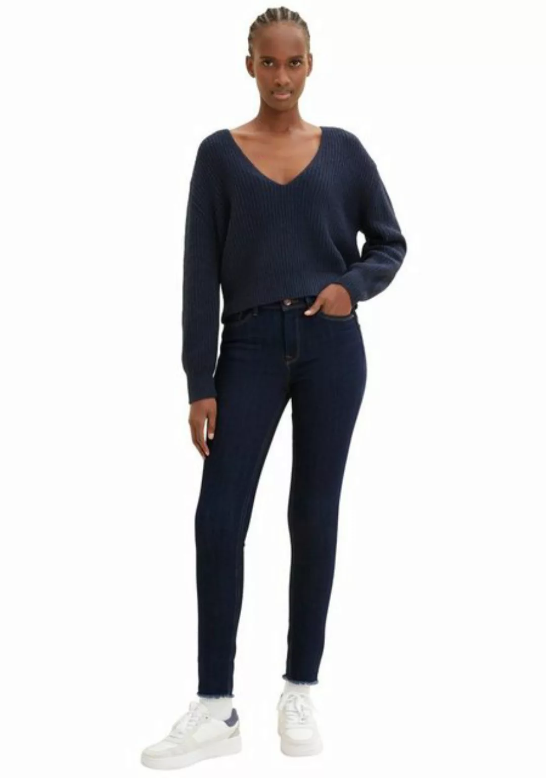 TOM TAILOR Denim Ankle-Jeans Extra Skinny Ankle Jeans mit ausgefranstem Bei günstig online kaufen