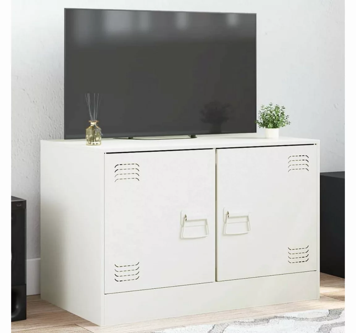 vidaXL Schrankmodule TV-Schrank Weiß 67x39x44 cm Stahl günstig online kaufen