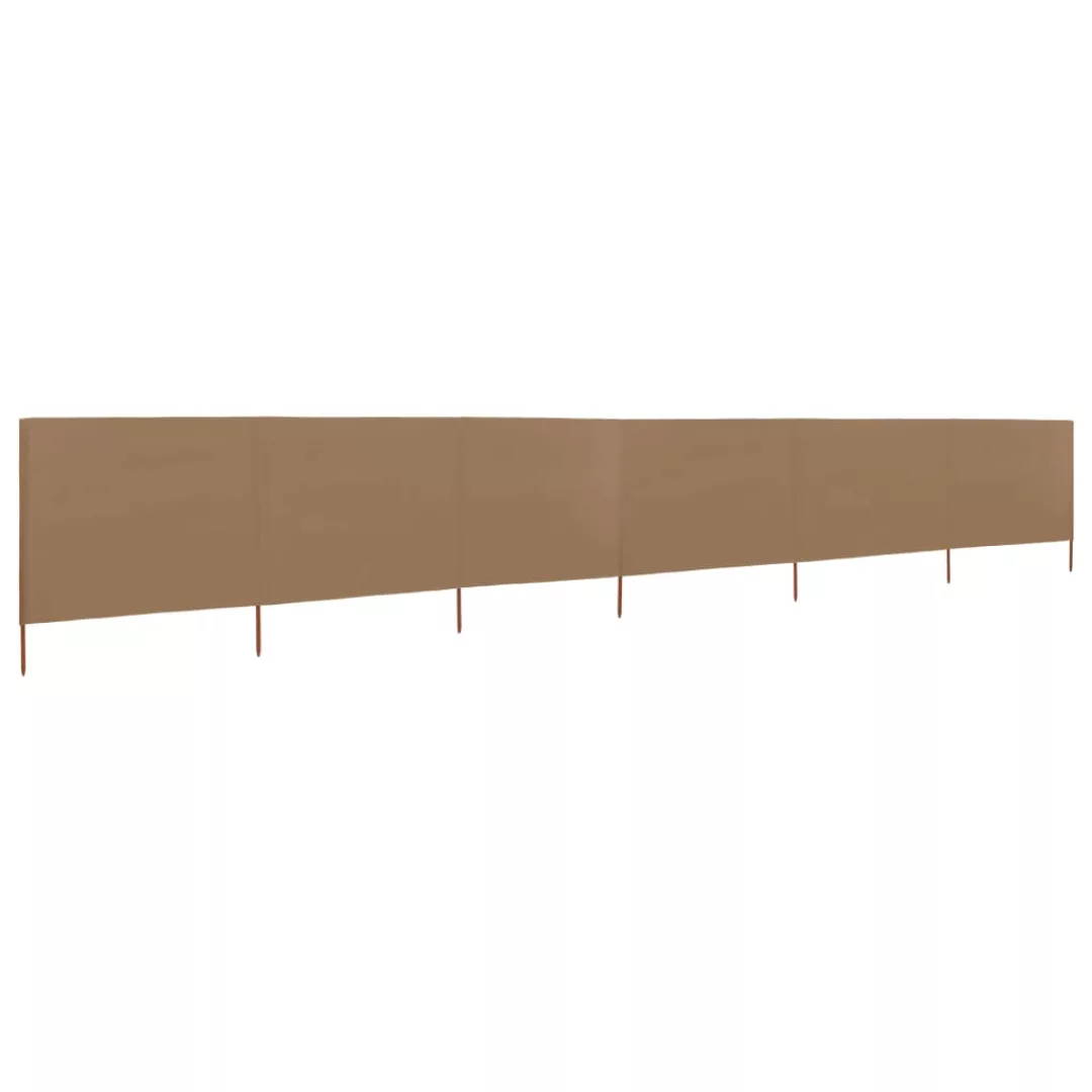 6-teiliges Windschutzgewebe 800 X 80 Cm Taupe günstig online kaufen