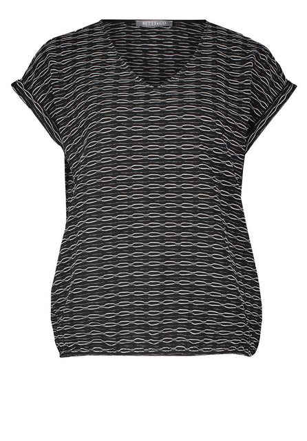 Betty&Co T-Shirt Shirt Kurz 1/2 Arm, Black/Cream günstig online kaufen