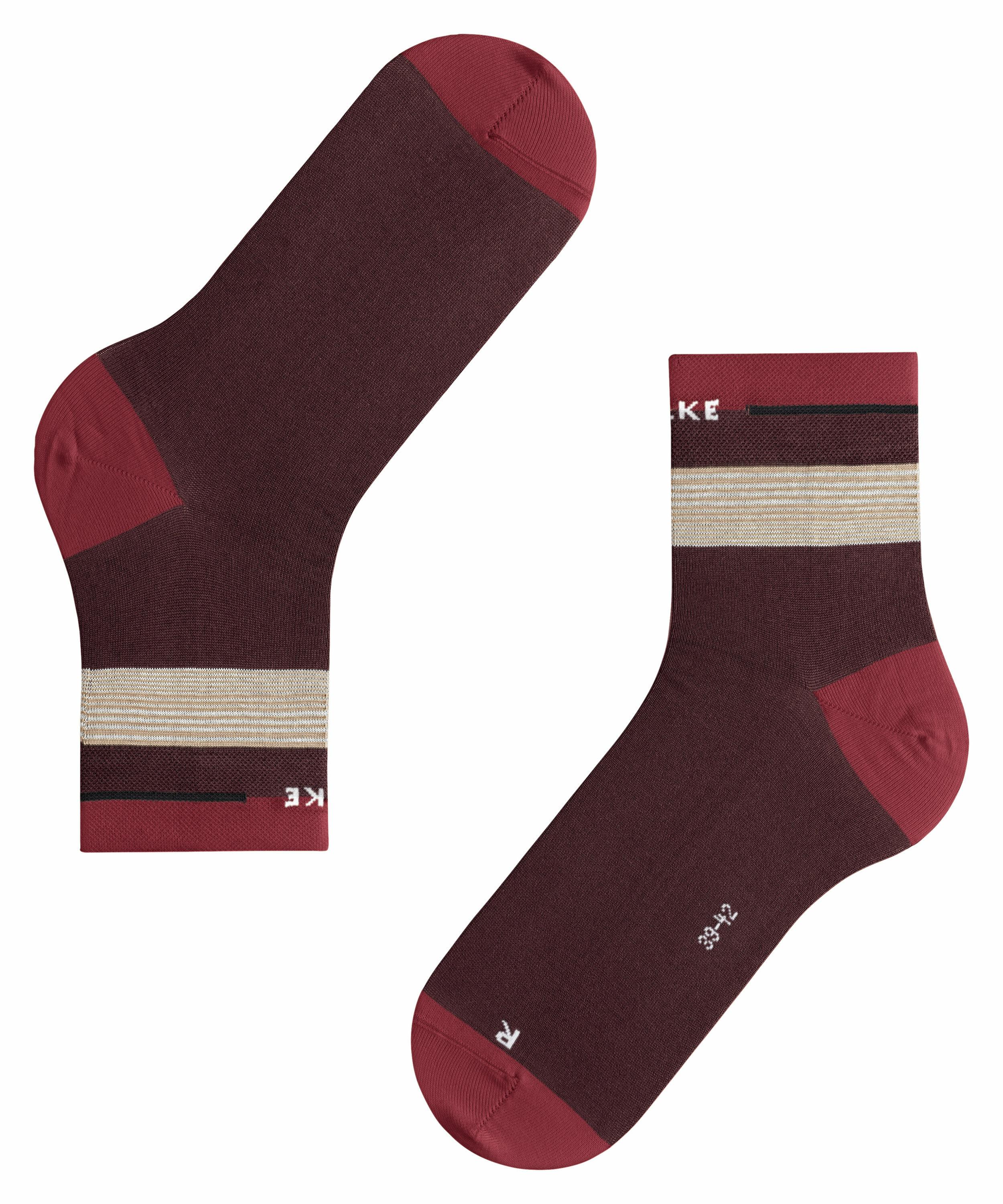 FALKE Nature Bond Socken, 44-45, Rot, Streifen, Baumwolle (Bio), 12449-8100 günstig online kaufen