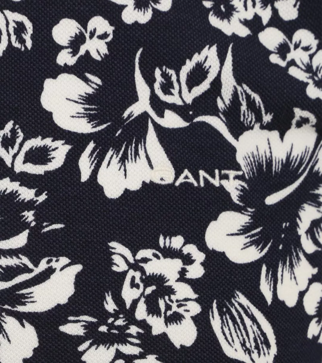 Gant Polo Floral Dunkelblau - Größe M günstig online kaufen