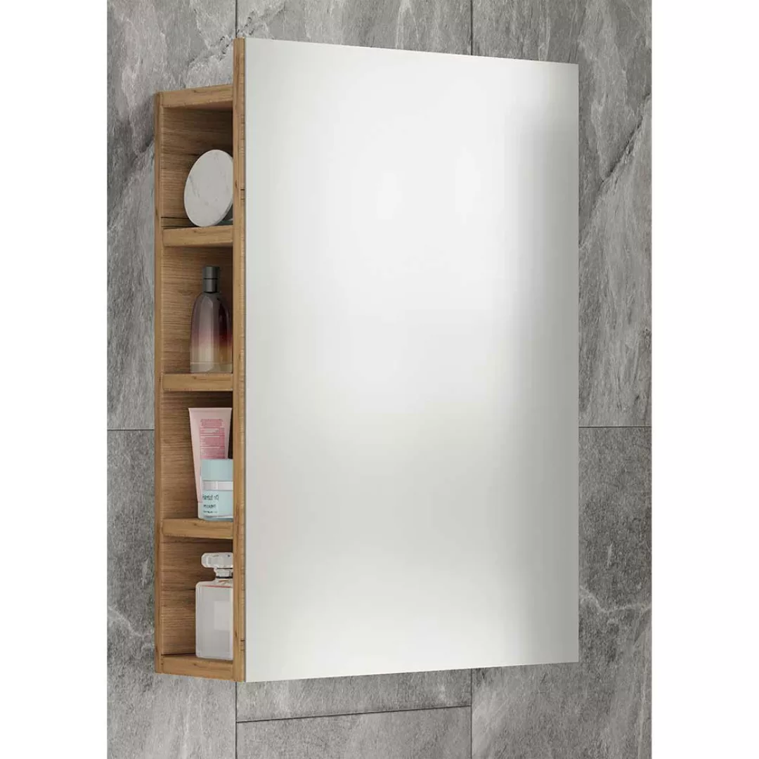 Spiegelschrank Bad mit Regalen in modernem Design 59 cm hoch günstig online kaufen
