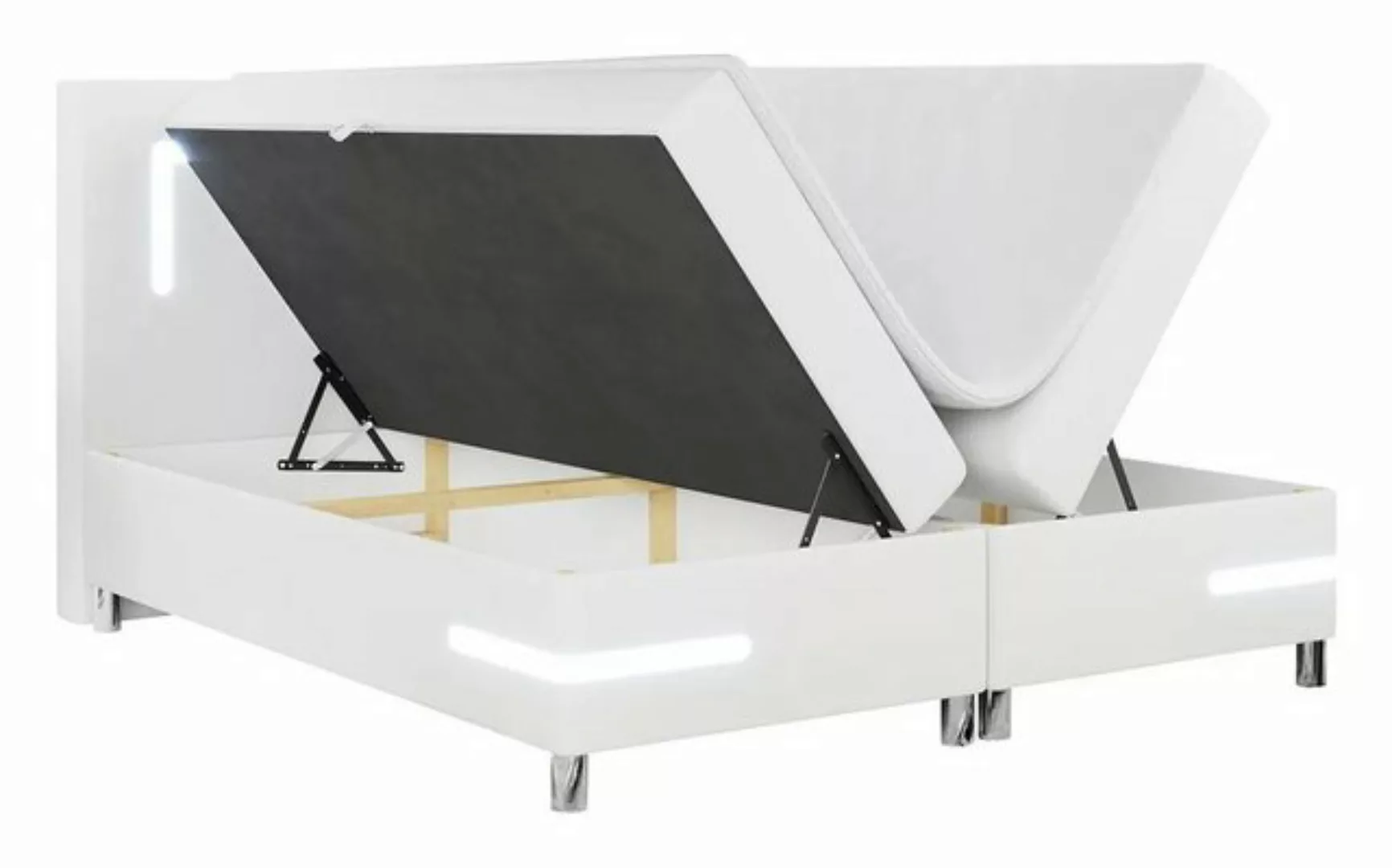 DB-Möbel Boxspringbett "APOLLO" mit LED, Bettkasten, Funktionsbett mit Topp günstig online kaufen