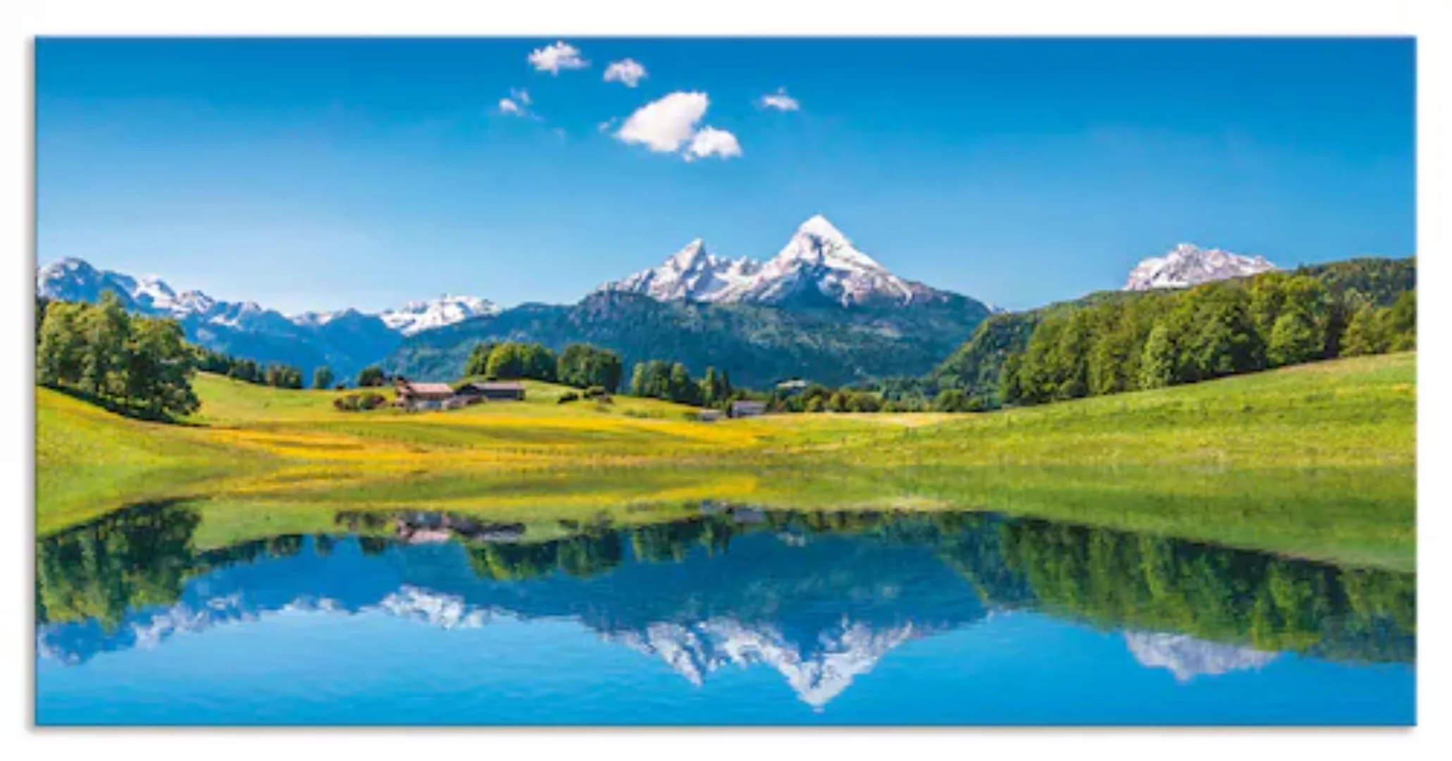 Artland Küchenrückwand »Landschaft in den Alpen«, (1 tlg.), Alu Spritzschut günstig online kaufen