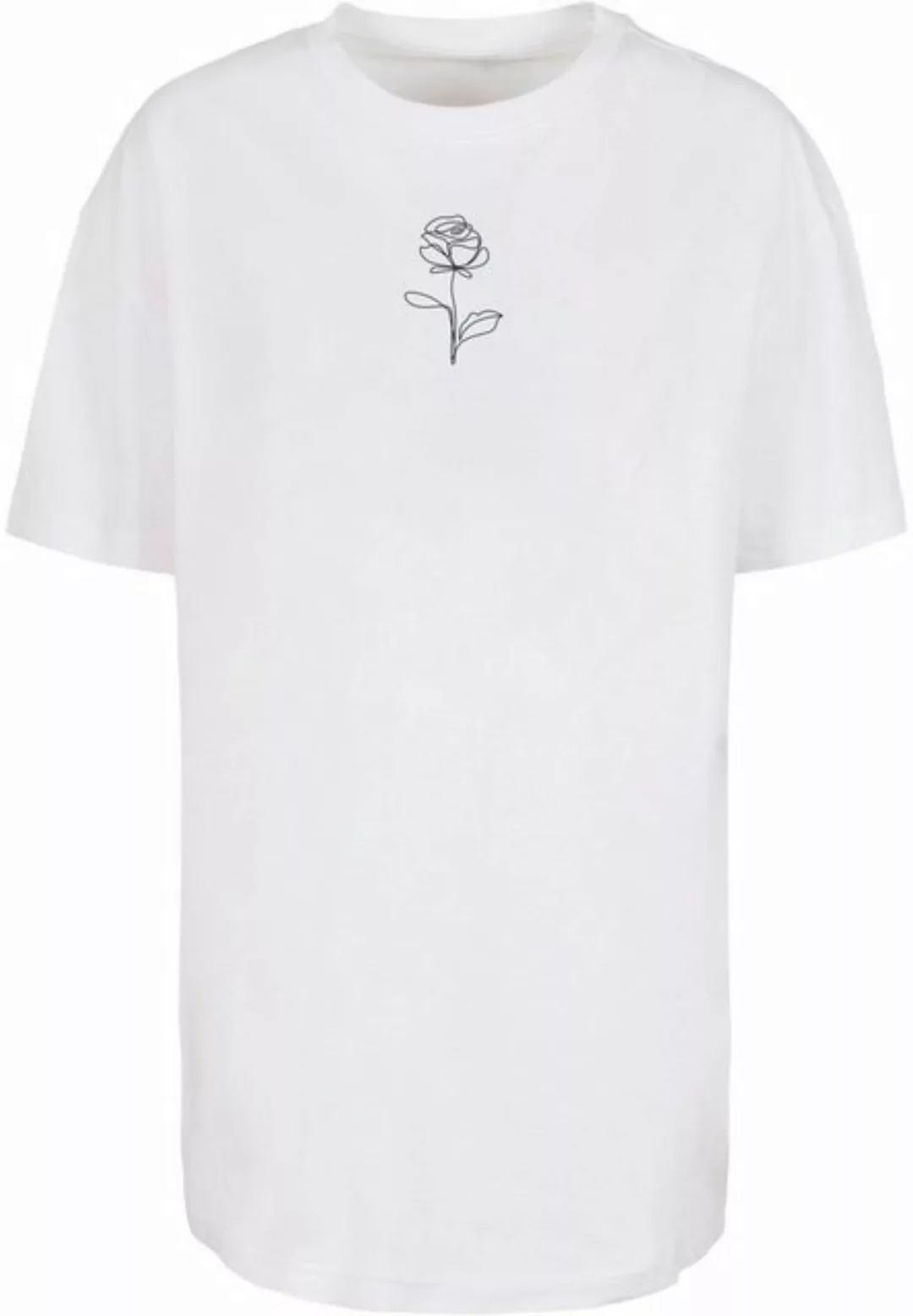 Merchcode T-Shirt Damen Ladies Rose Oversized Boyfriend Tee (1-tlg) günstig online kaufen