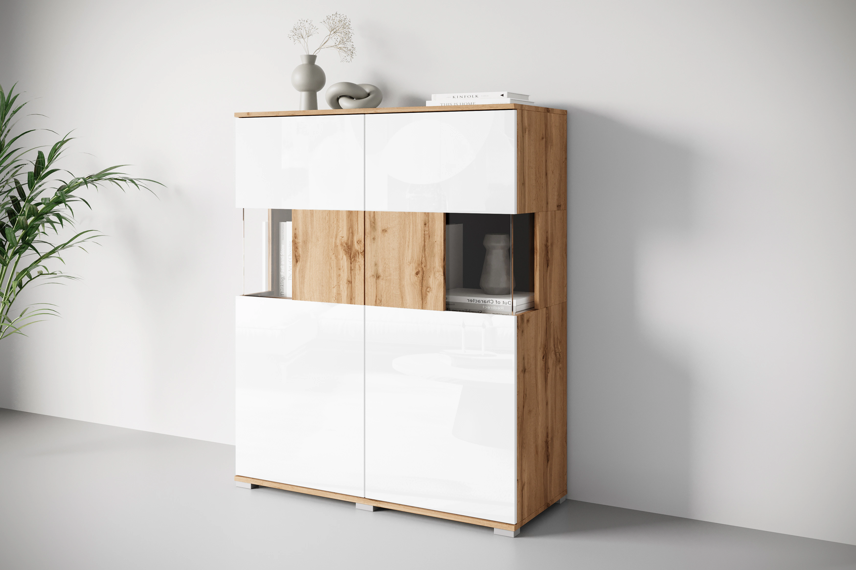 INOSIGN Highboard "Kenia", (1 St.), Modernes Highboard mit Glastüren, Breit günstig online kaufen