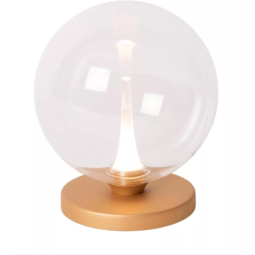 LED Tischleuchte Gisela in Transparent und Gold-matt 4W 277lm günstig online kaufen