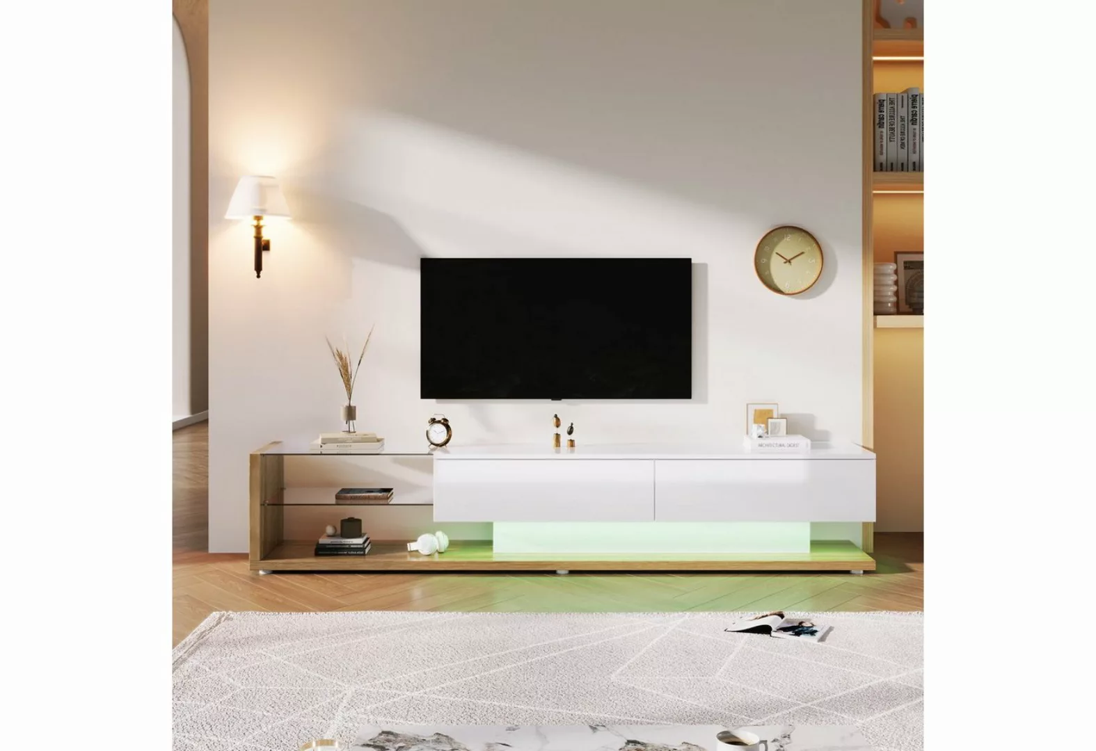 Gotagee TV-Schrank TV-Schränke Lowboards Schließfach variable LED Fernsehti günstig online kaufen