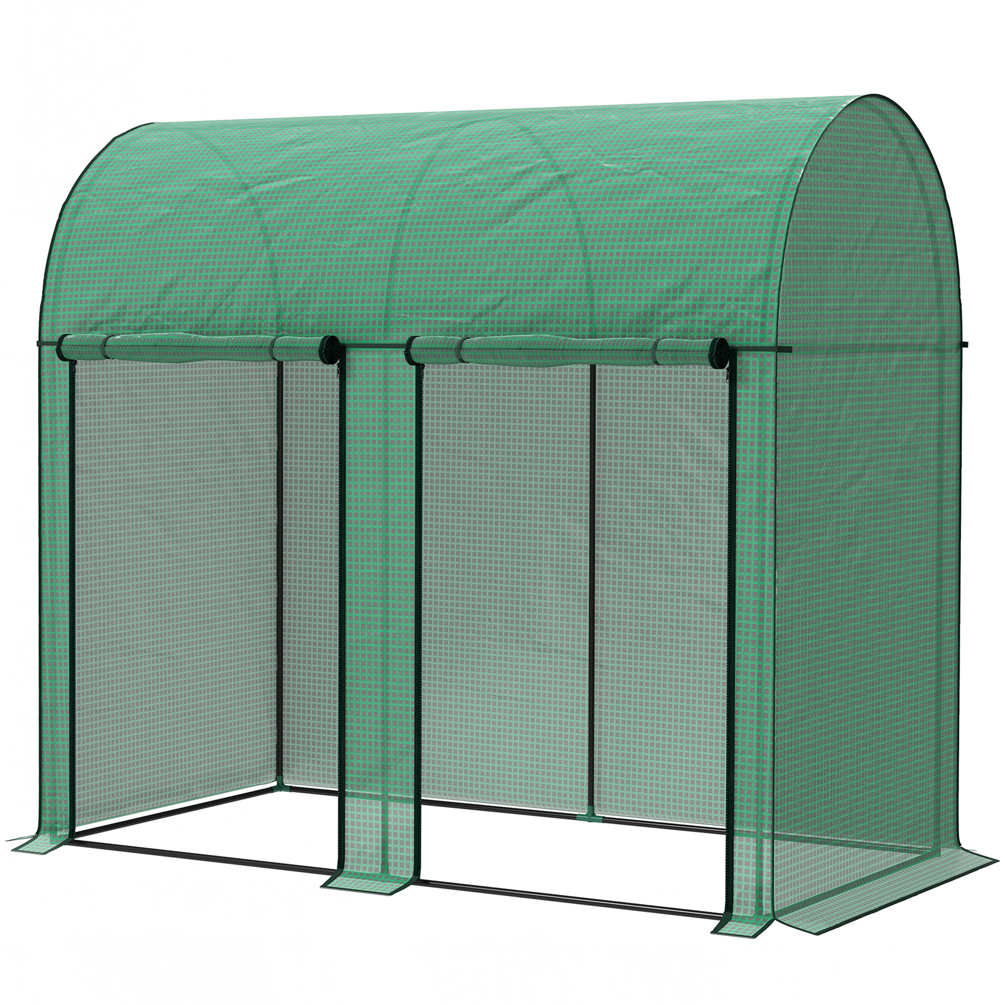 Outsunny Gewächshaus 2 m² Tomatengewächshaus 2 x 1 x 1,78 m 2 rollbare Reiß günstig online kaufen