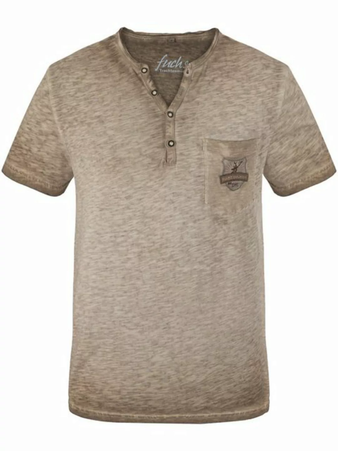 FUCHS T-Shirt Trachten T-Shirt Theo sand aus 100 % Baumwolle günstig online kaufen