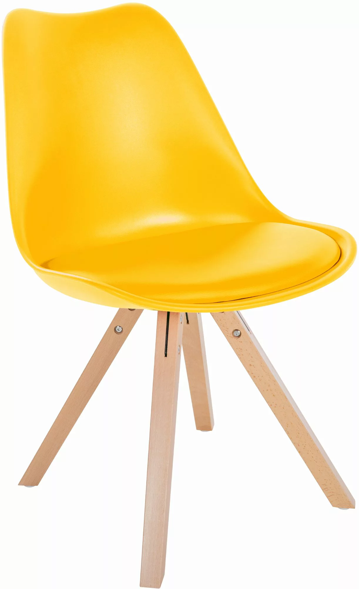 Stuhl Sofia Kunststoff Square Gelb günstig online kaufen
