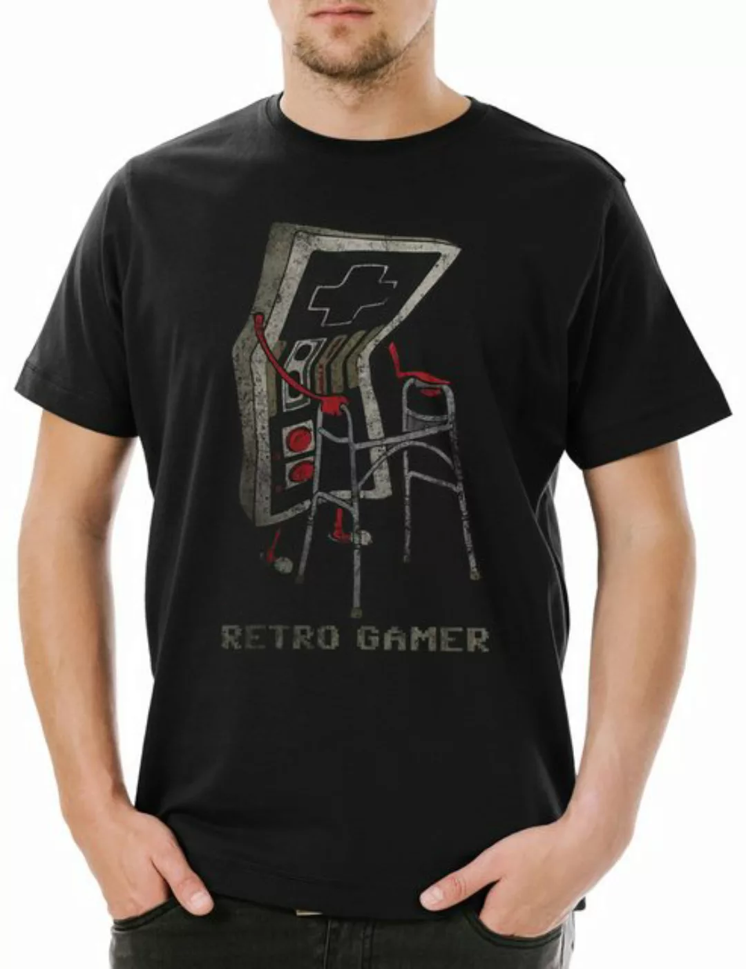 Urban Backwoods Print-Shirt Retro Gamer Herren T-Shirt Gaming Admin PC Info günstig online kaufen